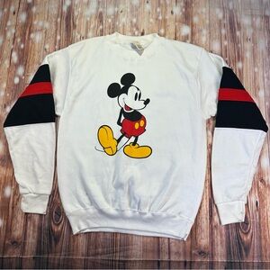 Vintage Disney Mickey Mouse 80s Sweatshirt Crewneck Adult Large USA